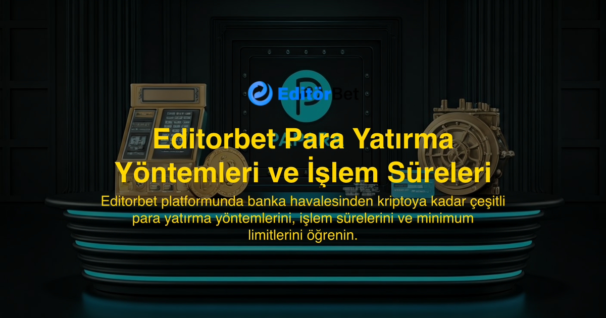Editorbet Para Yatırma Yöntemleri ve İşlem Süreleri
